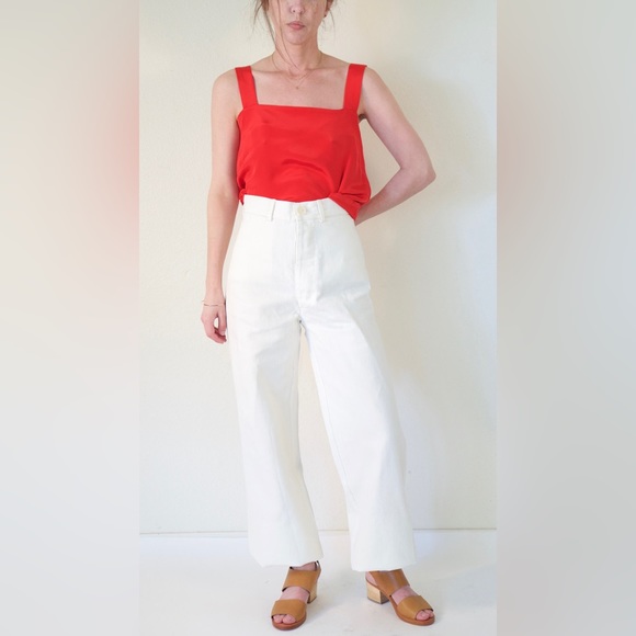 Caron Callahan Pants - Caron Callahan White Wide Leg Pants